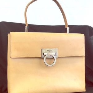 Ferragamo Handbag Leather with Silver accent